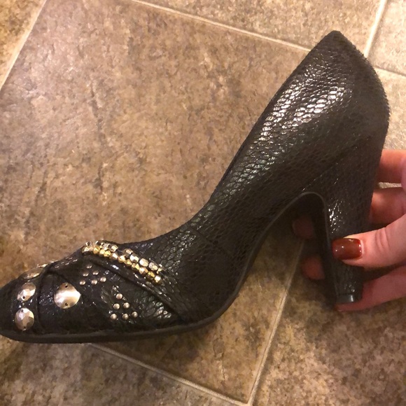 🍁3/$25🍁 Candies black bejeweled heels 👠 - Picture 5 of 6